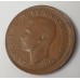 AUSTRALIA 1951 . HALF 1/2  PENNY . ERROR . LARGE LIP . OFF CENTRE
